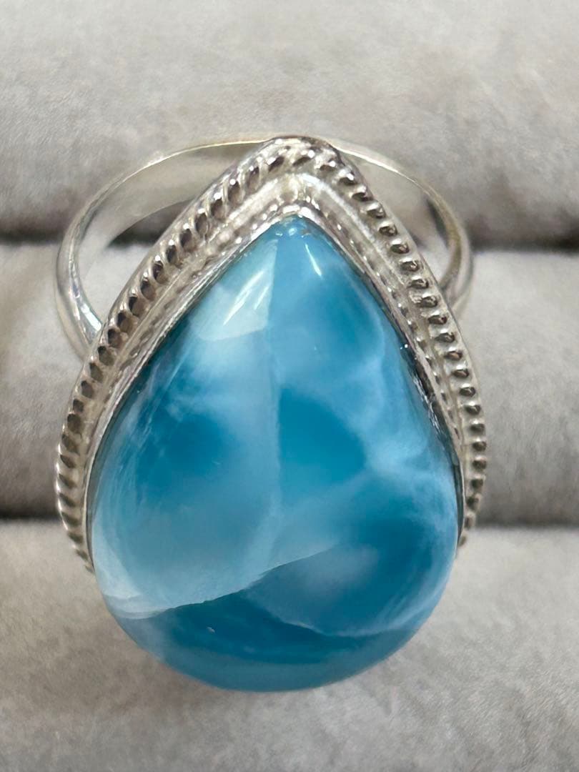 ドミニカ共和国産 ラリマー　 シルバーリング