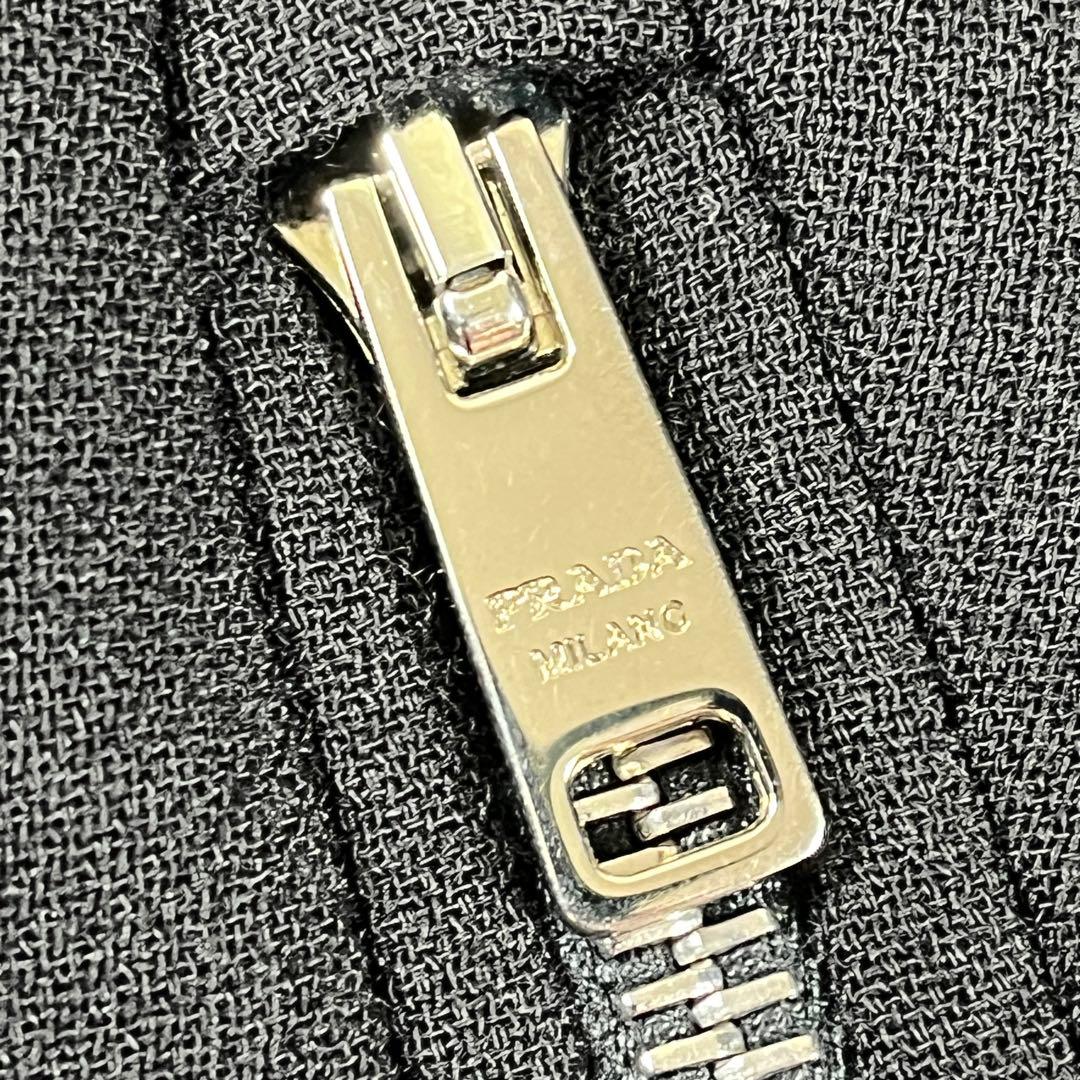 ✨美品 PRADA バージンウール ライダース シルク混 ブラック 38