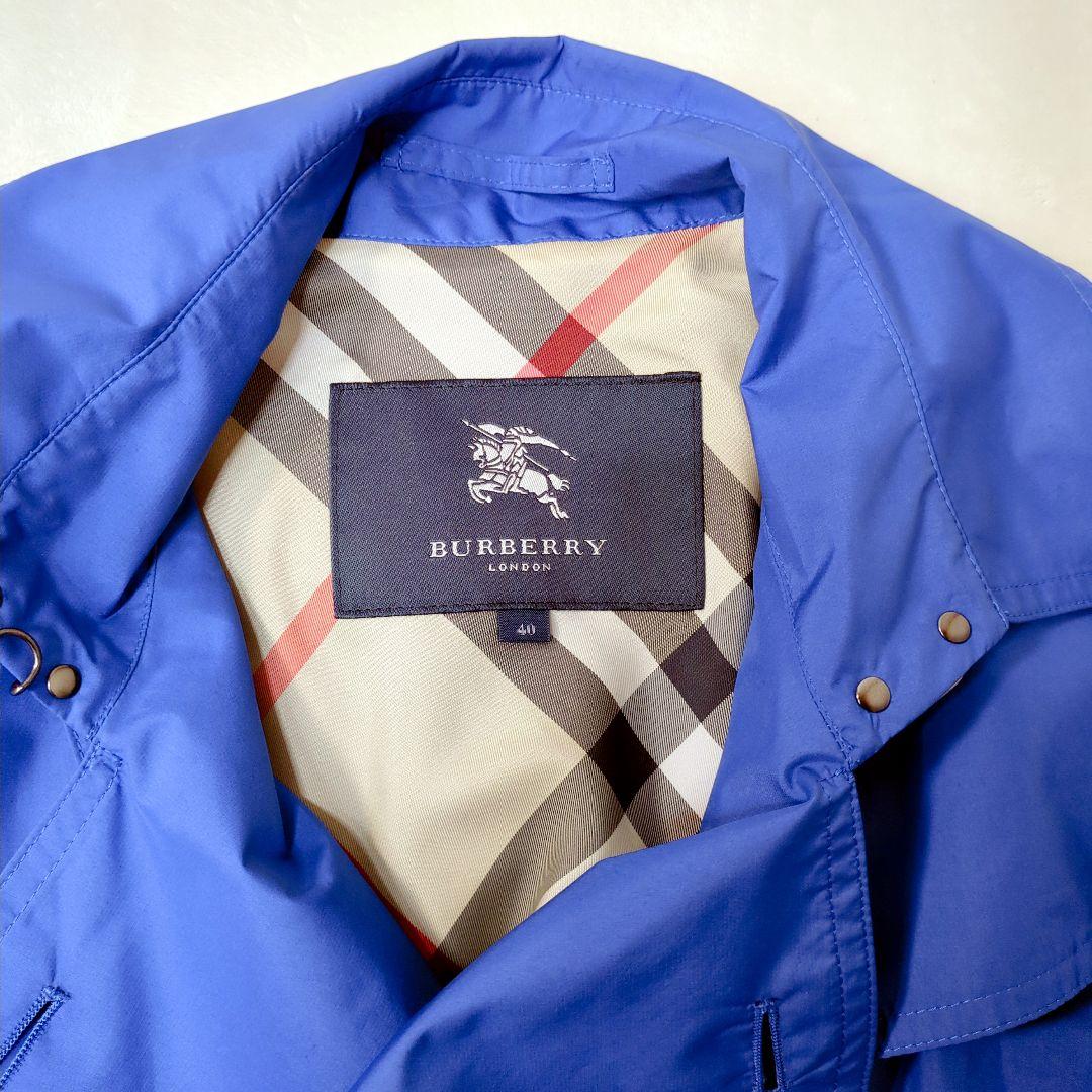 【極美品】BURBERRY ブルー スプリングコート BURBERRY 40