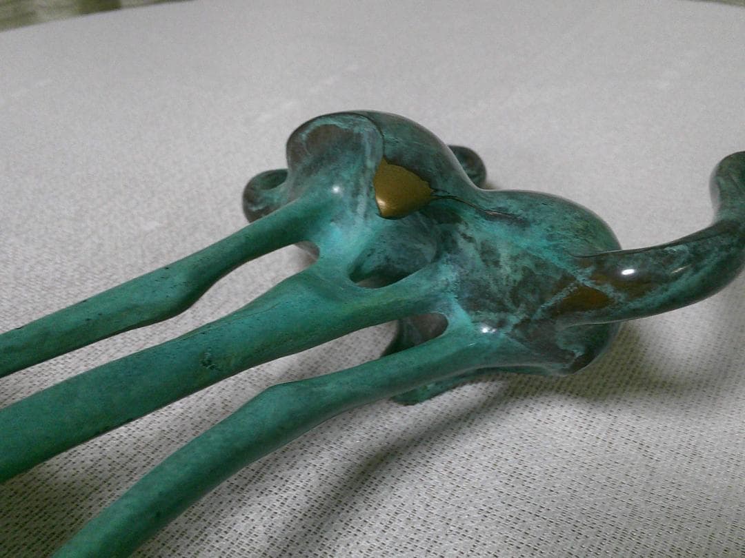 アンティーク モダン 【ブロンズ像 フラミンゴ】 デコアート 20cm 2kg