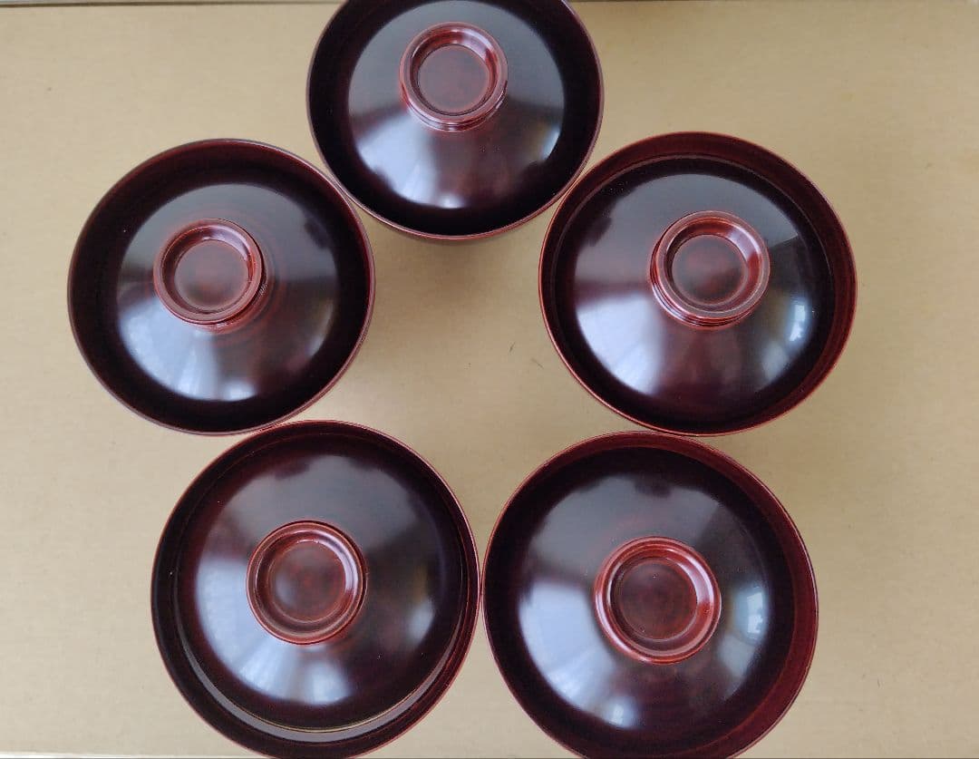 花柄汁椀陶器5個セット