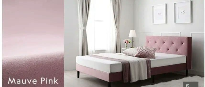 RASIK 　ファブリックベッド　シングル　IRONA モーブピンク