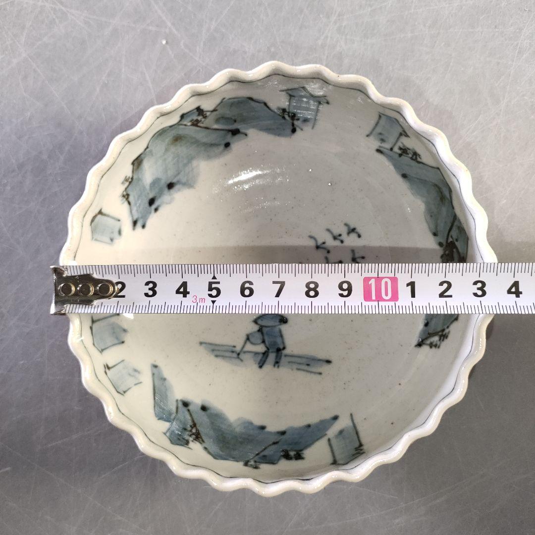 A1258-1/九谷焼/吉煌 造/赤巻山舟文刺身鉢揃 大5客・小5客/懐石道具/