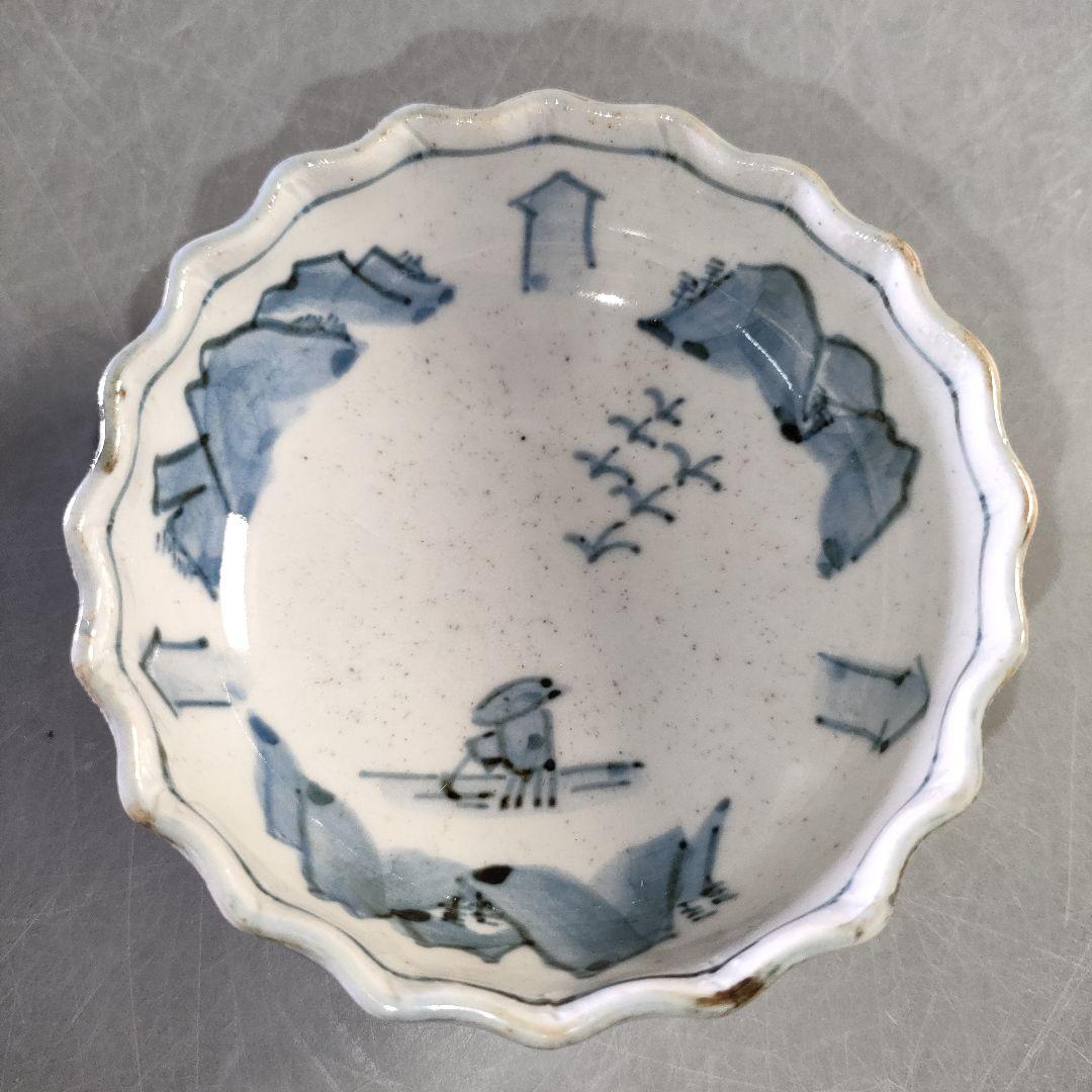 A1258-1/九谷焼/吉煌 造/赤巻山舟文刺身鉢揃 大5客・小5客/懐石道具/