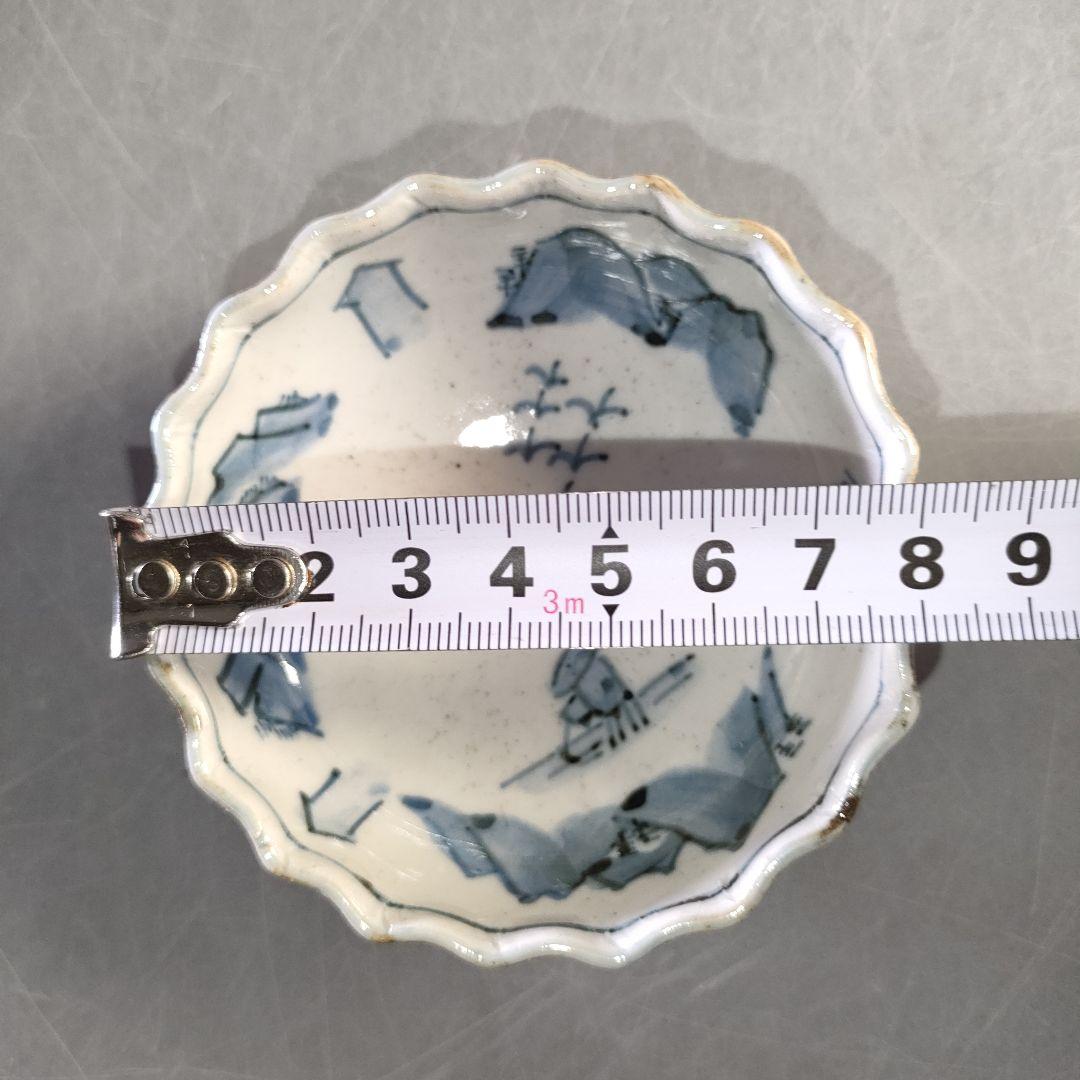 A1258-1/九谷焼/吉煌 造/赤巻山舟文刺身鉢揃 大5客・小5客/懐石道具/