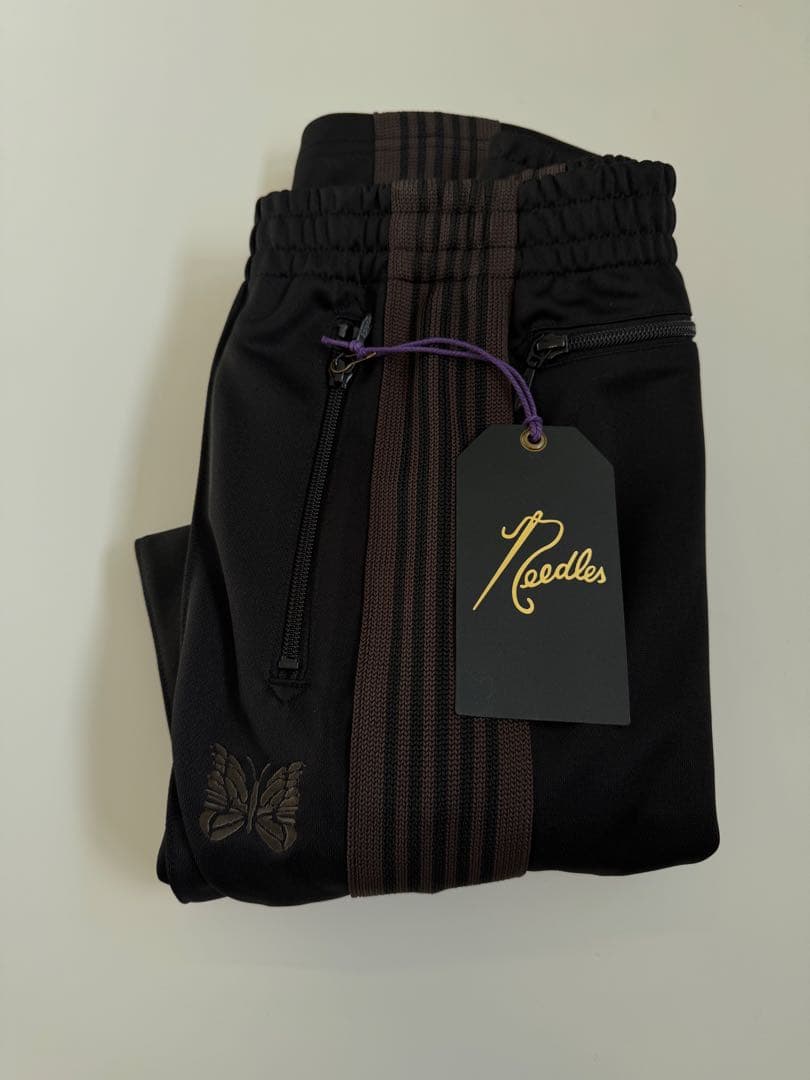 【Needles】 ブラック ナロートラックパンツ XS 【正規品】