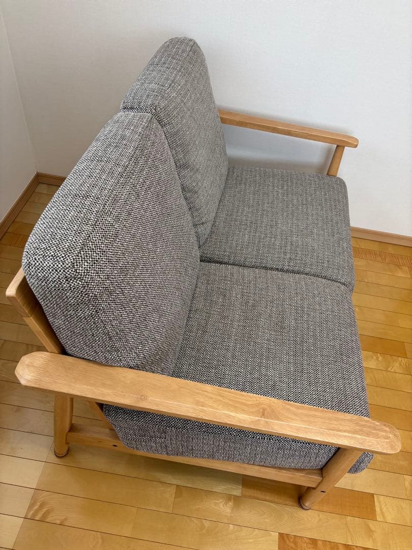 【ニトリ】ソファ 2人掛け 布張り 木製フレーム マイス