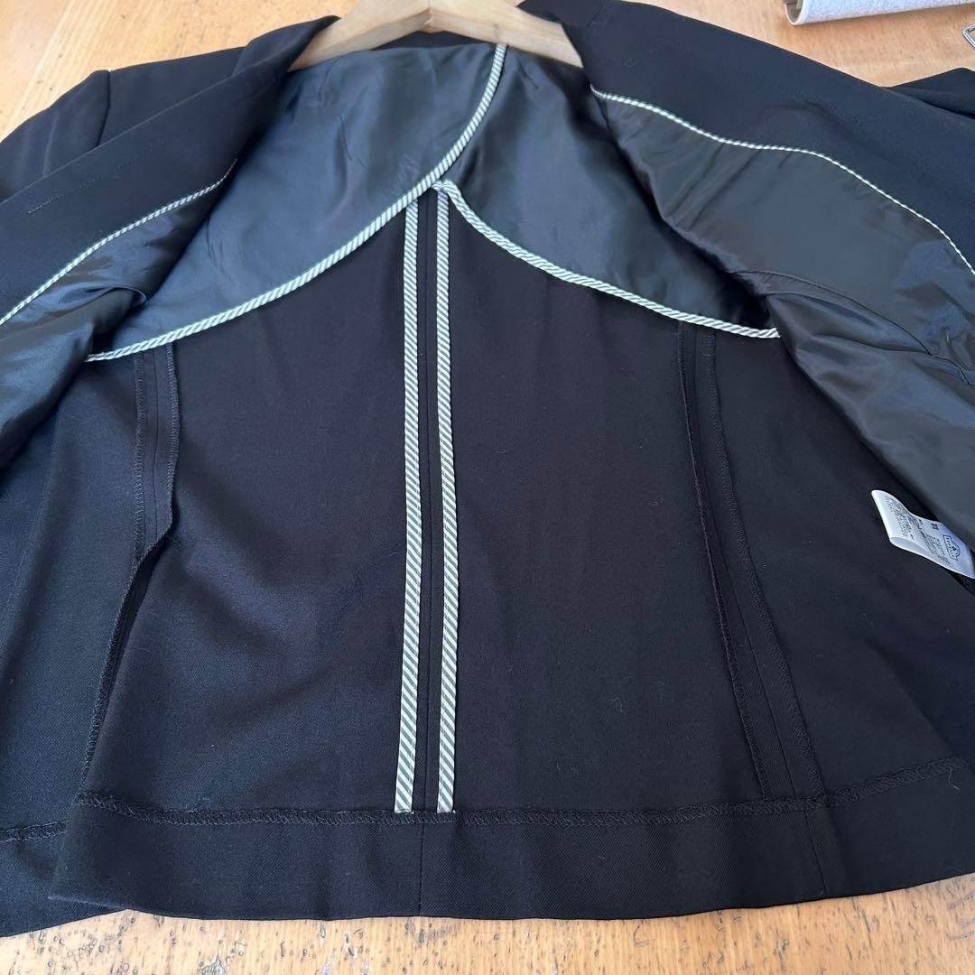 大きいサイズ19号TOPVALU 洗える！黒ストレッチテーパードパンツスーツ