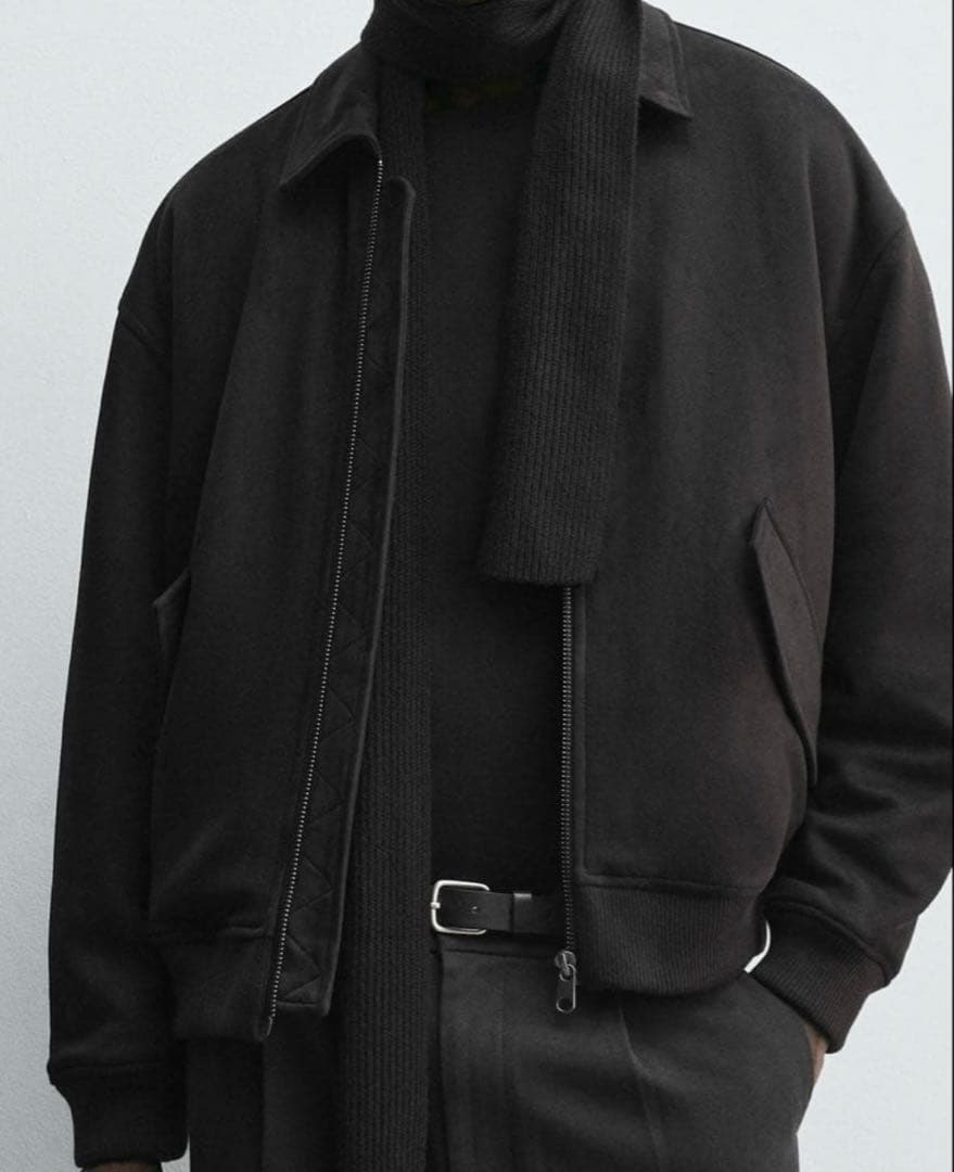 ZARA フェイクスエードキルティングジャケット　M