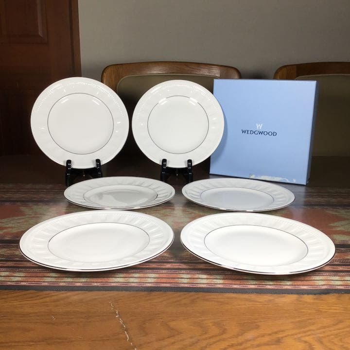 未使用•極小痛み　 『コロシアム プラチナ』　中皿　大きめ　6枚