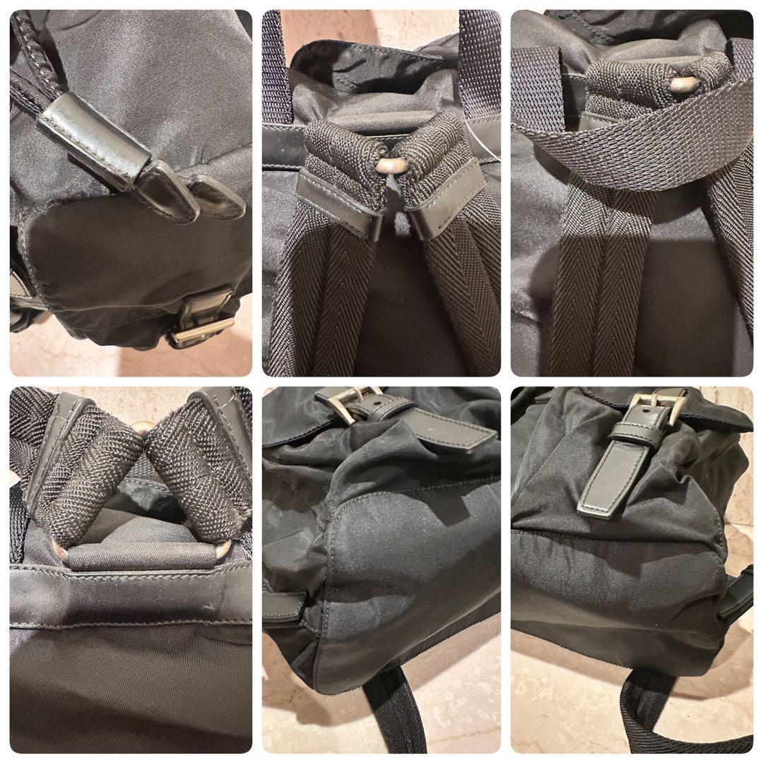 美品　PRADA プラダ　ポコノ ナイロン カーフ レザー 本革リュックサック