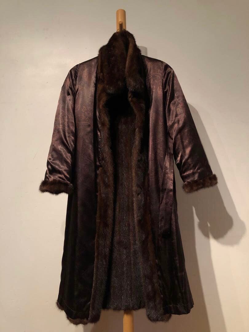 EMBA エンバ ミンク 毛皮 ダークブラウン コート ロングコート