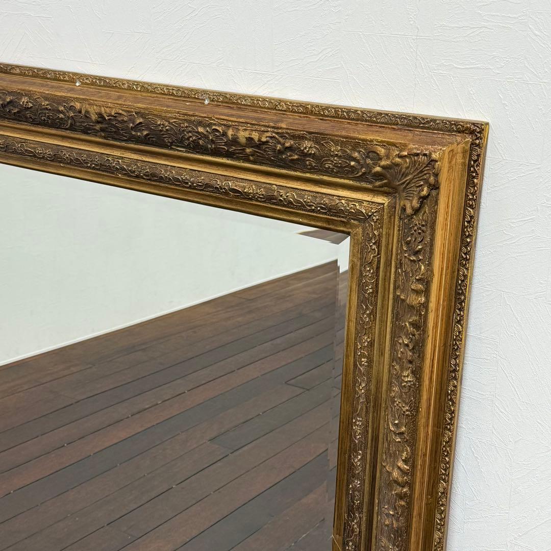 H21K102d 大型 アンティーク調 ゴールドフレーム ロココ調 全身鏡
