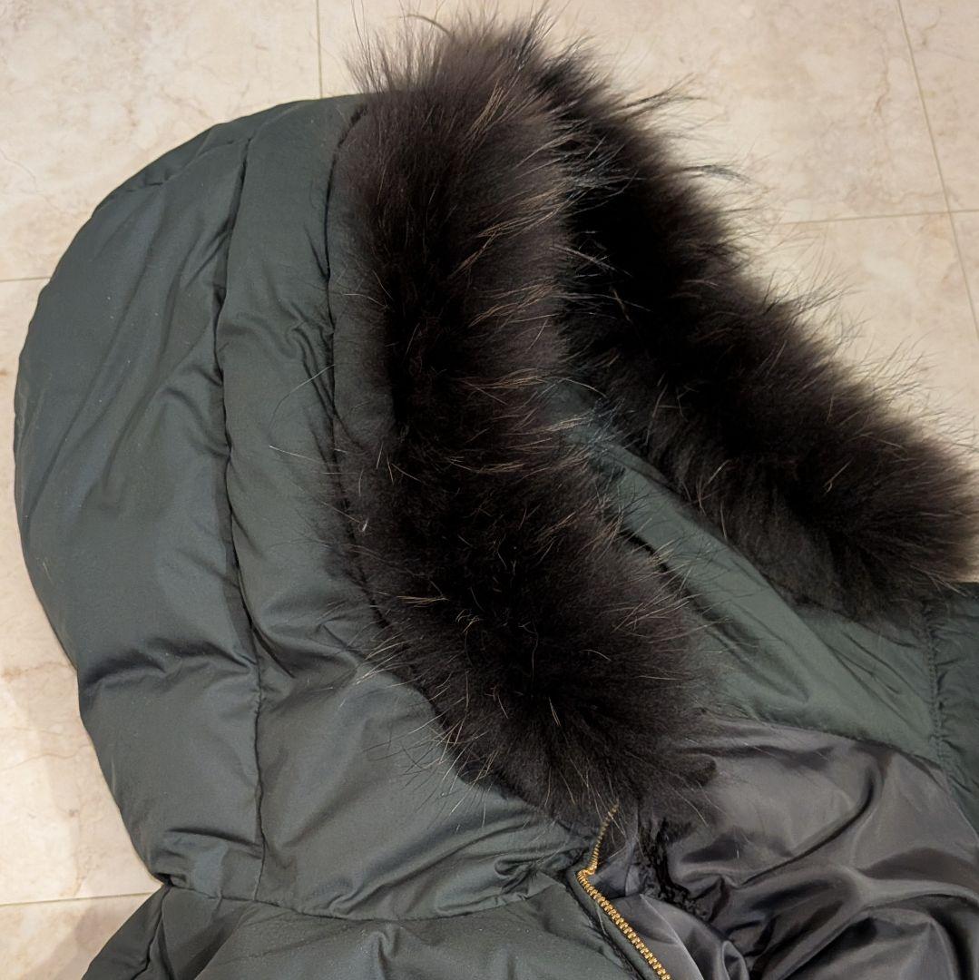 極美品 ナノユニバース リモンタ ダウンベスト M カーキ 2way ファー