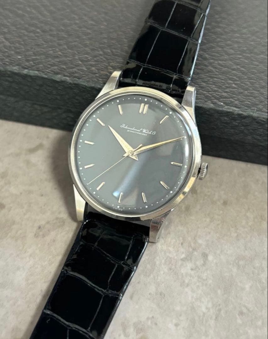 【希少】IWC 腕時計vintage 筆記体ロゴCal89メンズドレスウォッチ