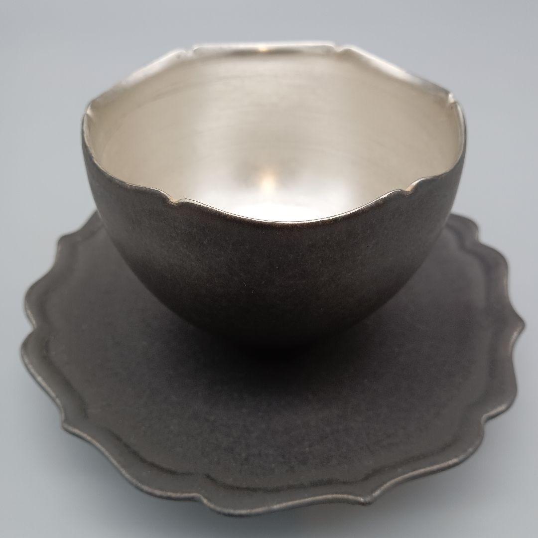 木下和美 銀彩 ポット 注器 / カップ＆ソーサー セット