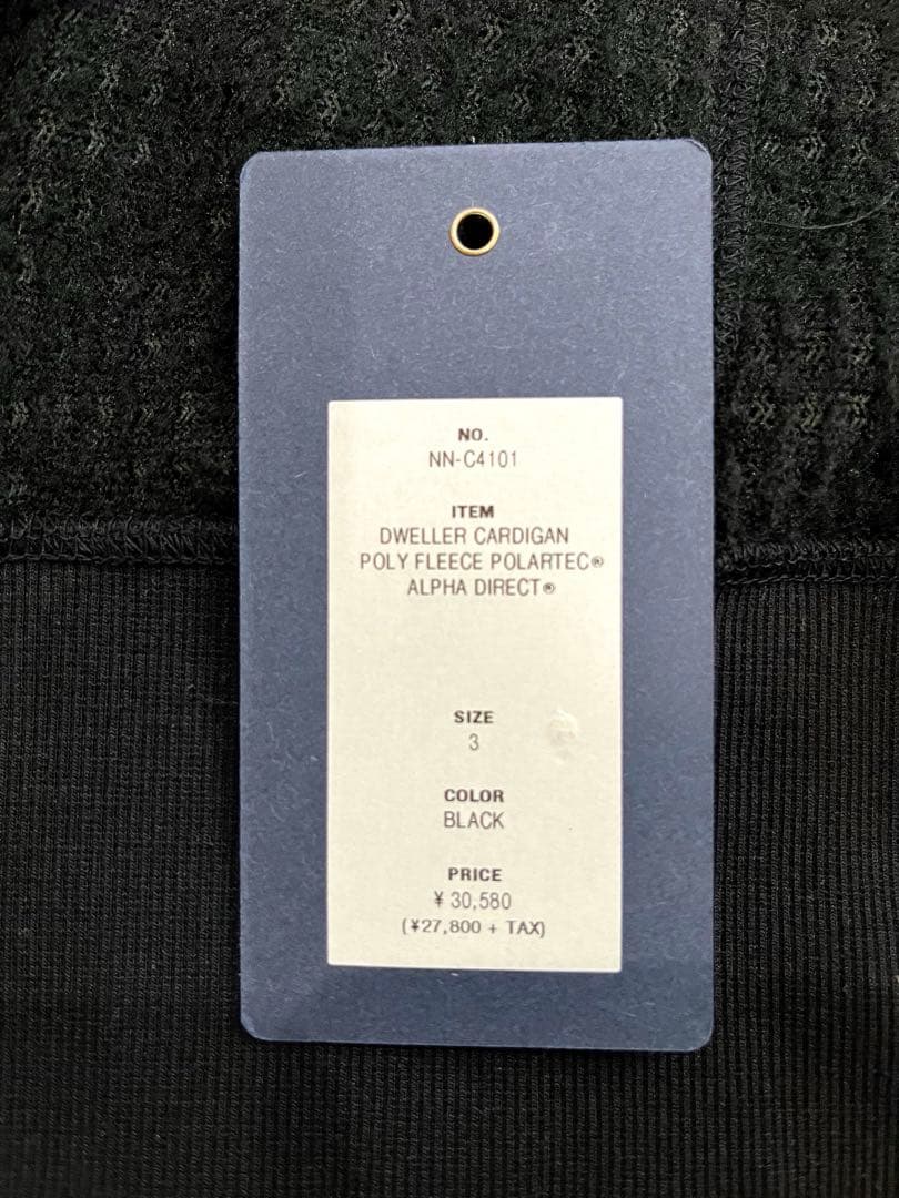 nonnative ボタン付きカーディガン 3 フリース　黒
