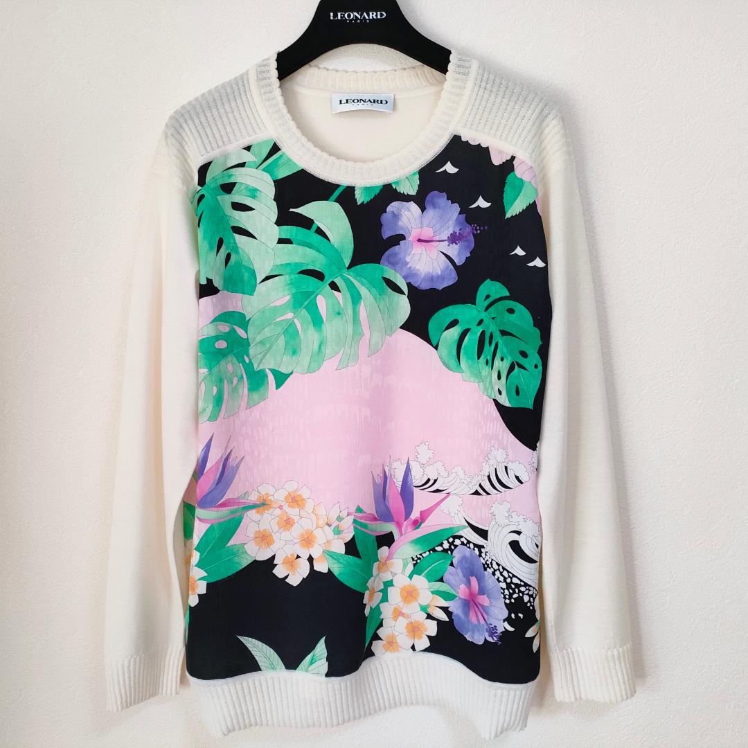 新品同様❤️極近年❤️40 L❤️レオナール❤️ニット プルオーバー❤️パリ