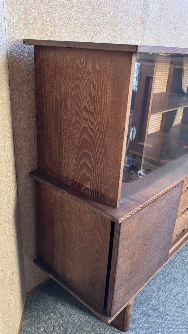 カリモク風 キャビネット サイドボード ディスプレイ 北欧 アンティーク レトロ