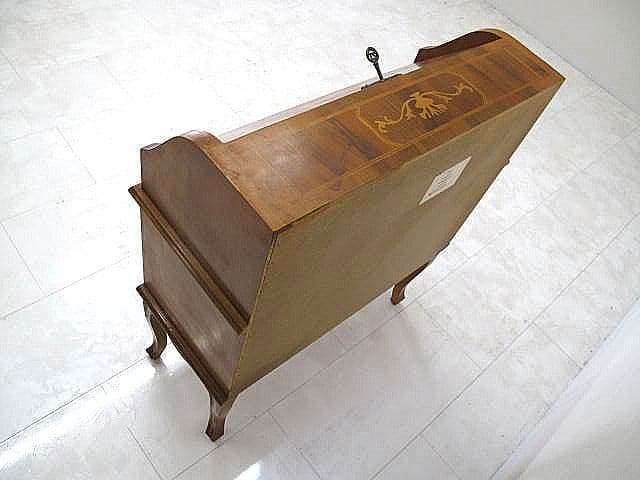 イタリア製　象嵌細工ライティングデスク 　書斎机 ライティングビューロー