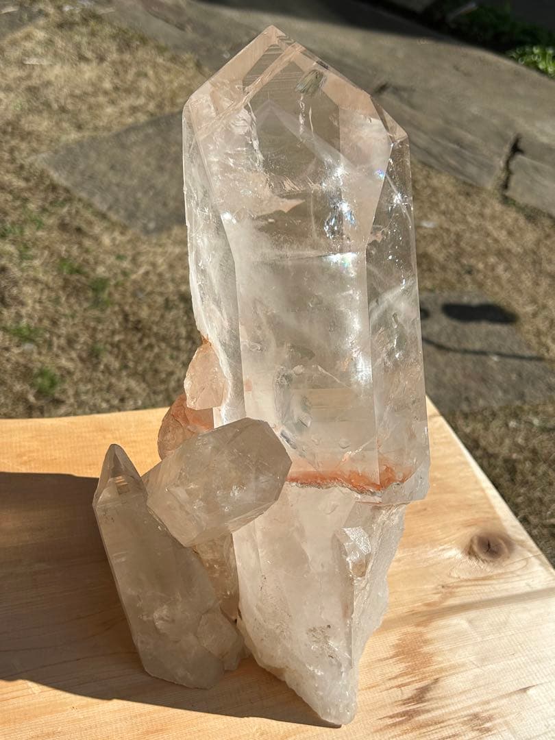 ファントムガーデン水晶天然石タンジェリンクォーツレインボー入　最高品質❗️希少価値