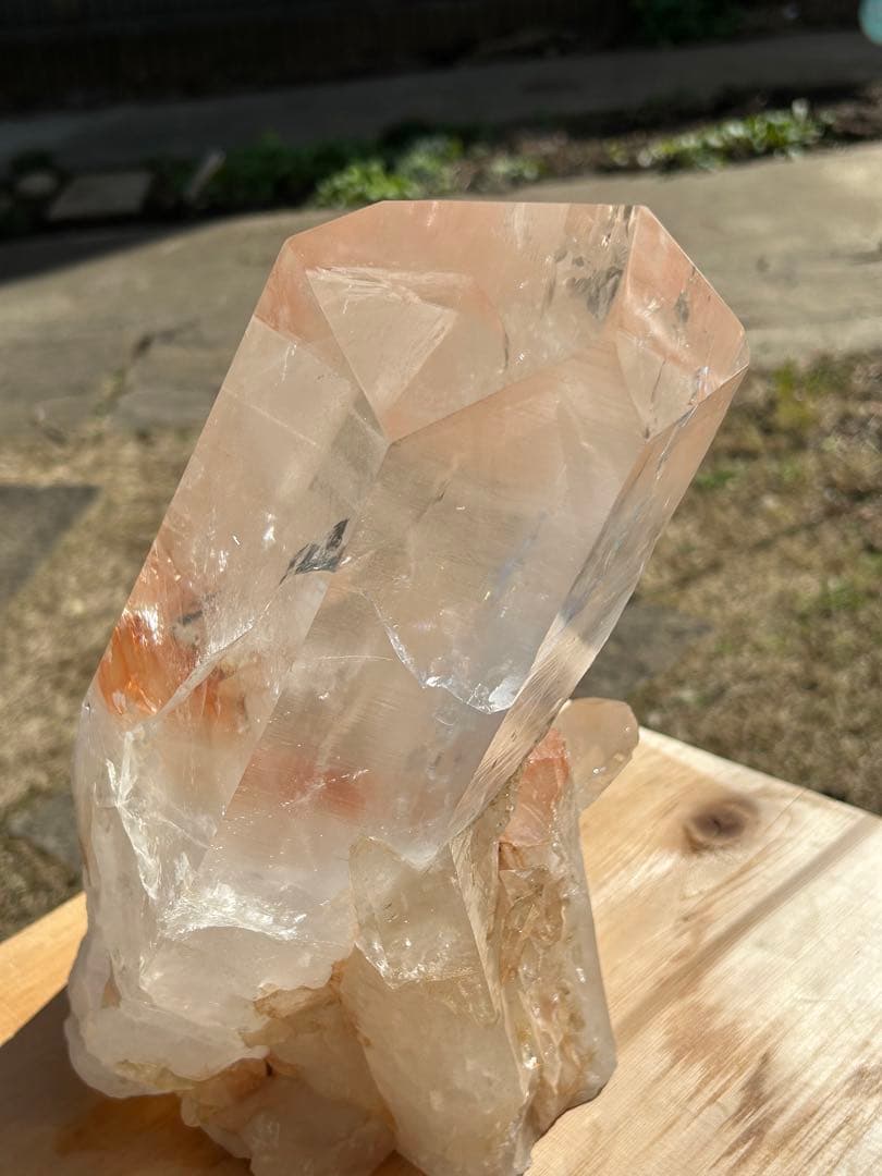 ファントムガーデン水晶天然石タンジェリンクォーツレインボー入　最高品質❗️希少価値