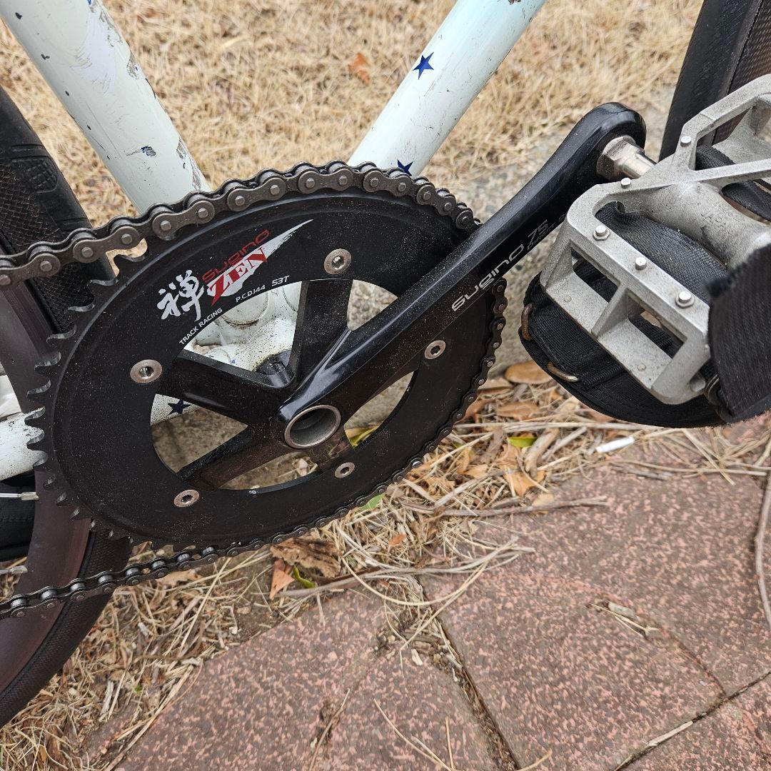 ストリート仕様　3RENSHO　ピスト　競輪　njs　固定　シングル　53