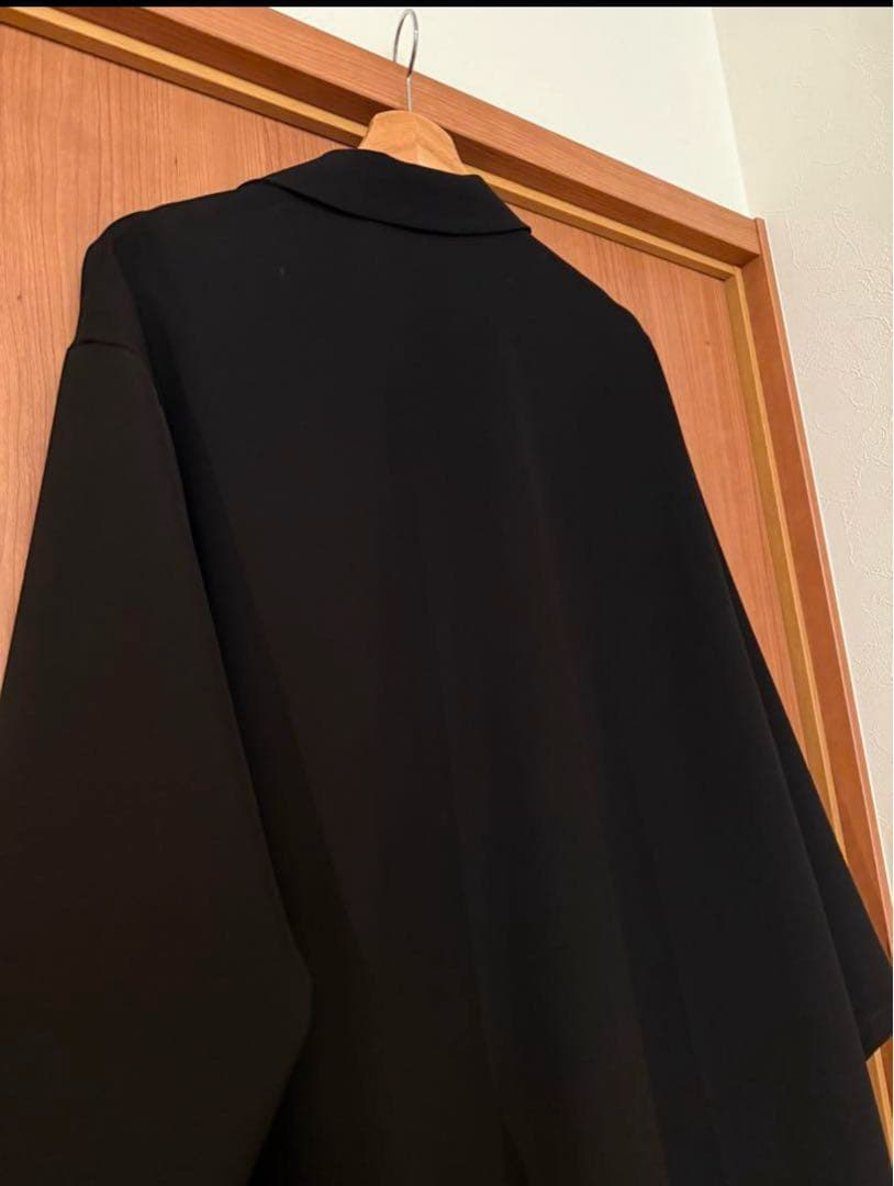 mizuiro ind(ミズイロインド)ワイドテーラードコート黒ブラック