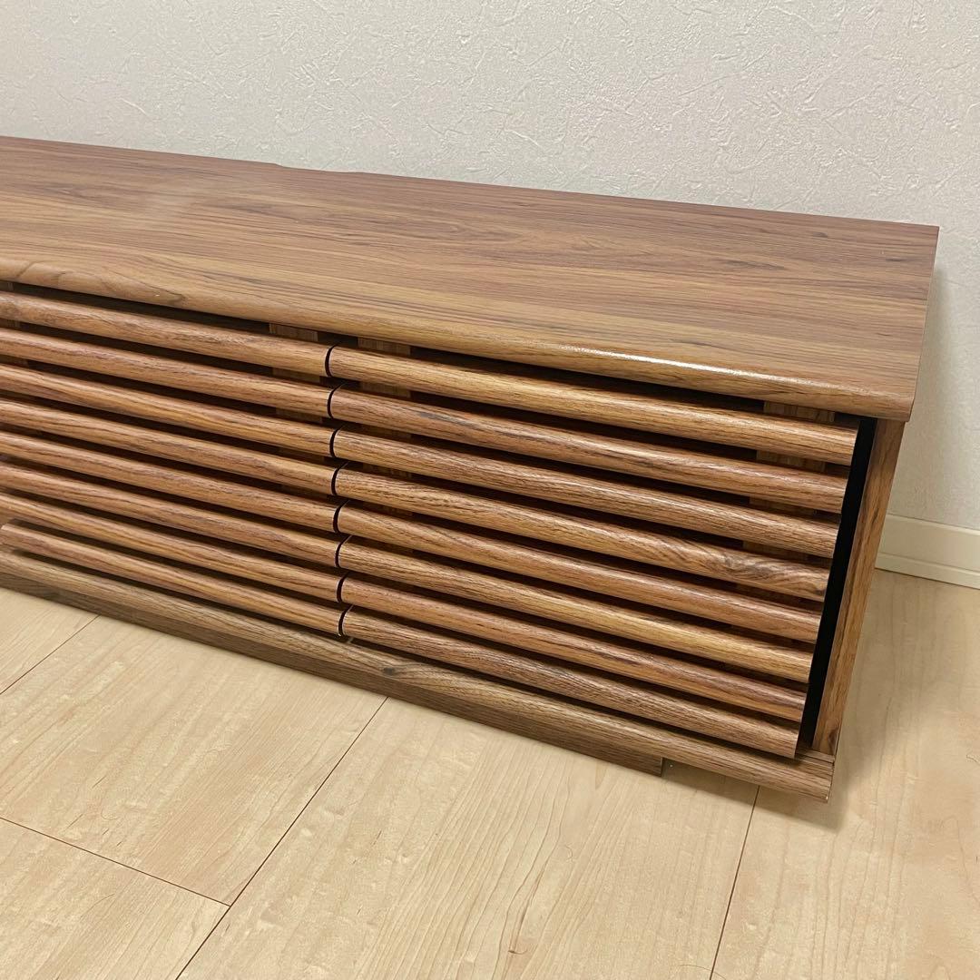 プ*照様 【美品】テレビ台 ローボード 幅118cmウォールナット 北欧 モダン
