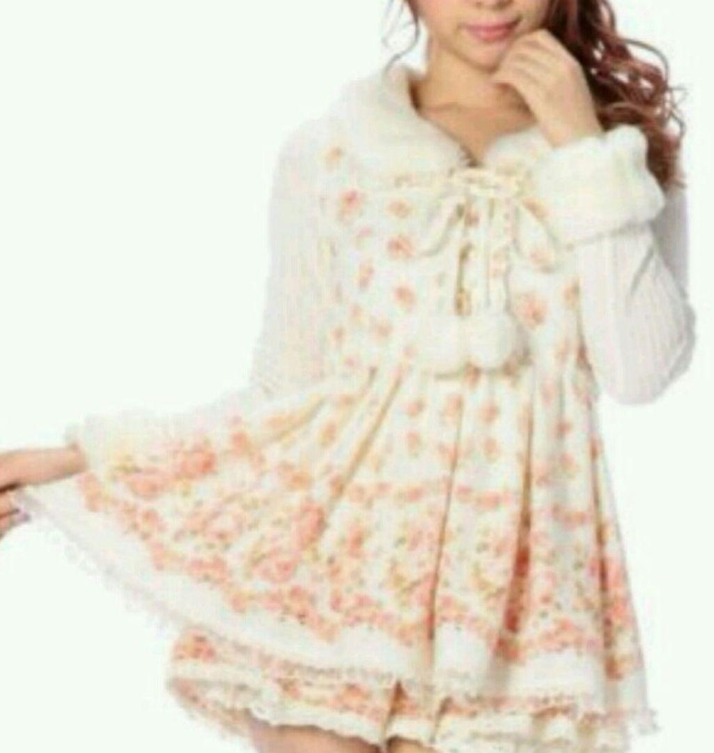 LIZ LISA 花柄 スカパン セットアップ ロリカワ 姫系 起毛