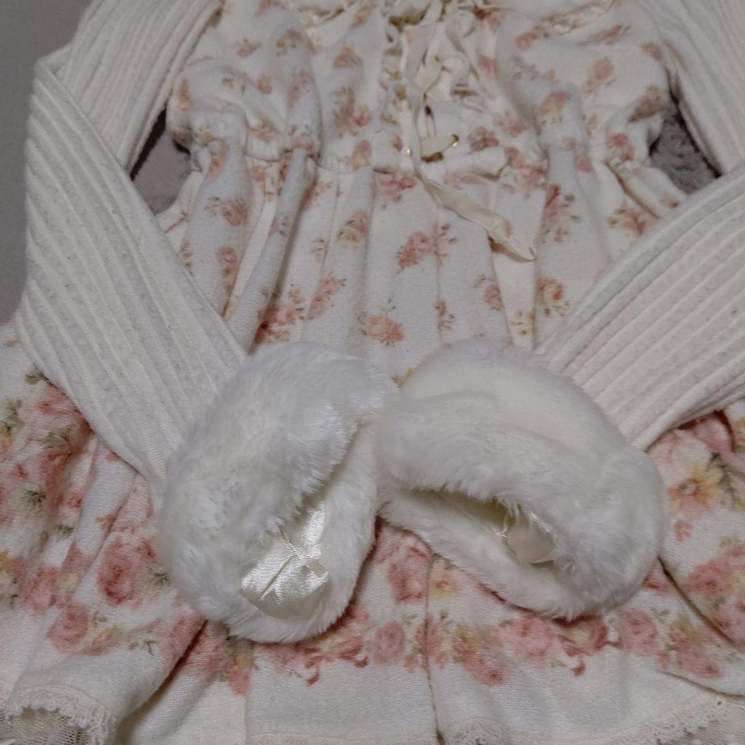 LIZ LISA 花柄 スカパン セットアップ ロリカワ 姫系 起毛