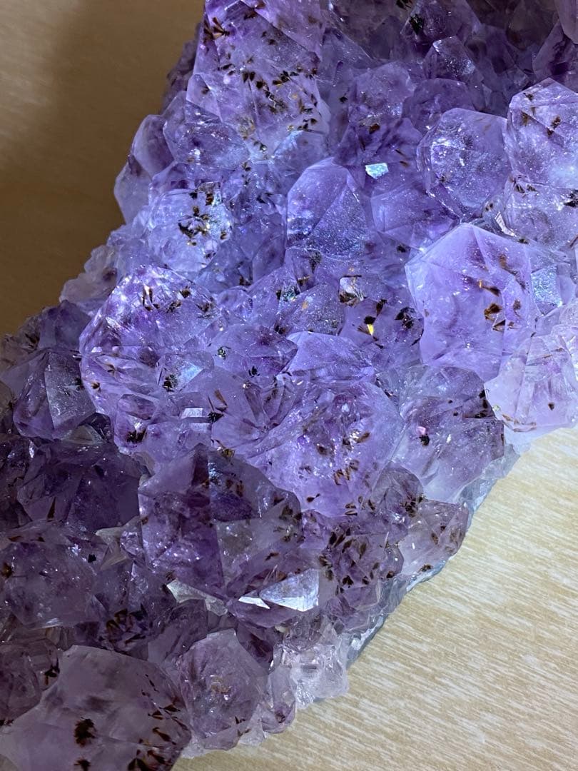 ① カコクセナイト アメジスト 天然石 クラスター 原石 パワーストーン