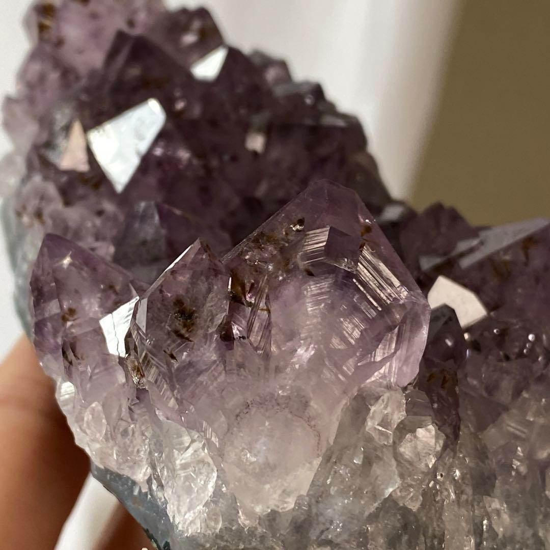 ① カコクセナイト アメジスト 天然石 クラスター 原石 パワーストーン