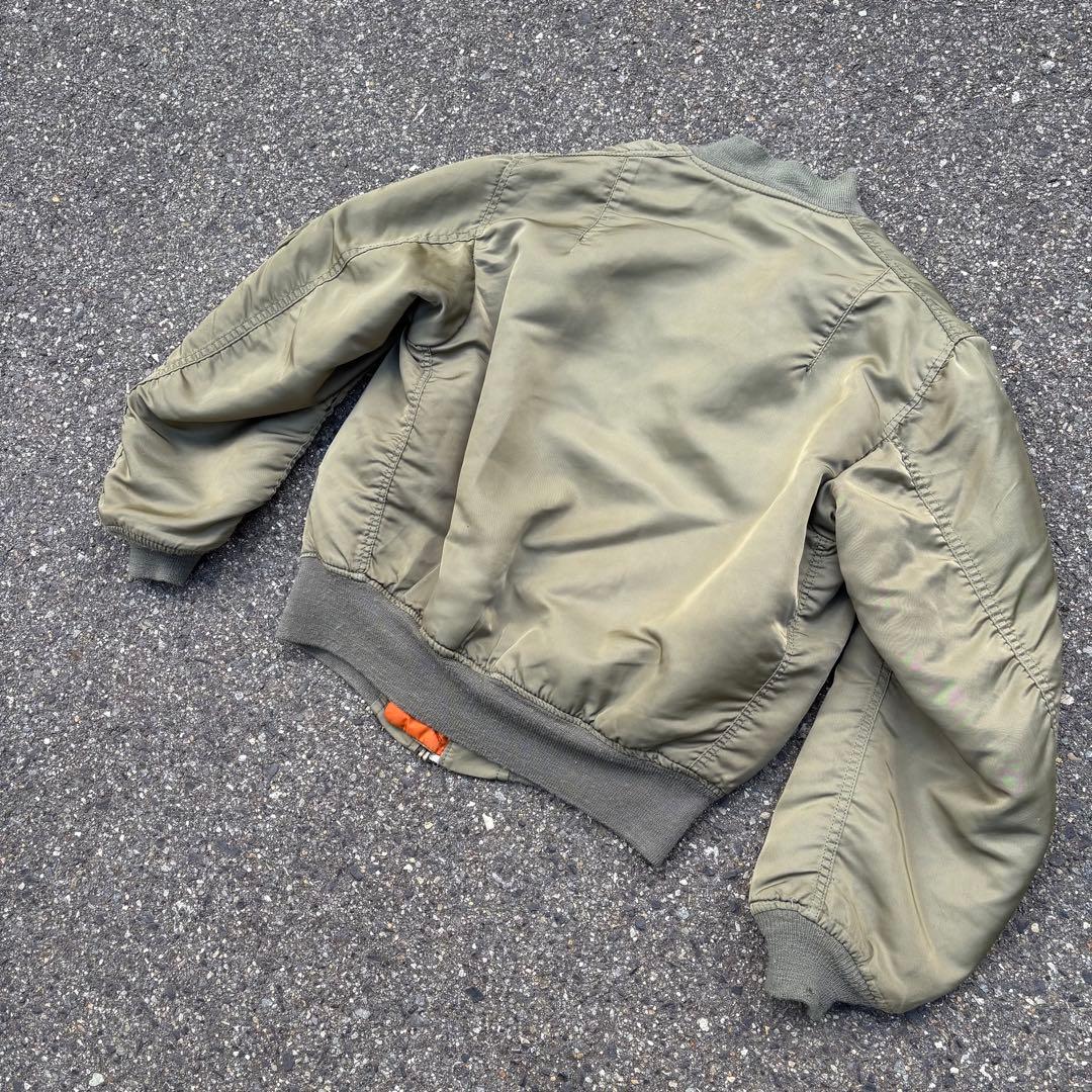 ALPHA 90s USA製米軍MA-1フライト ジャケット Sサイズ　3本線
