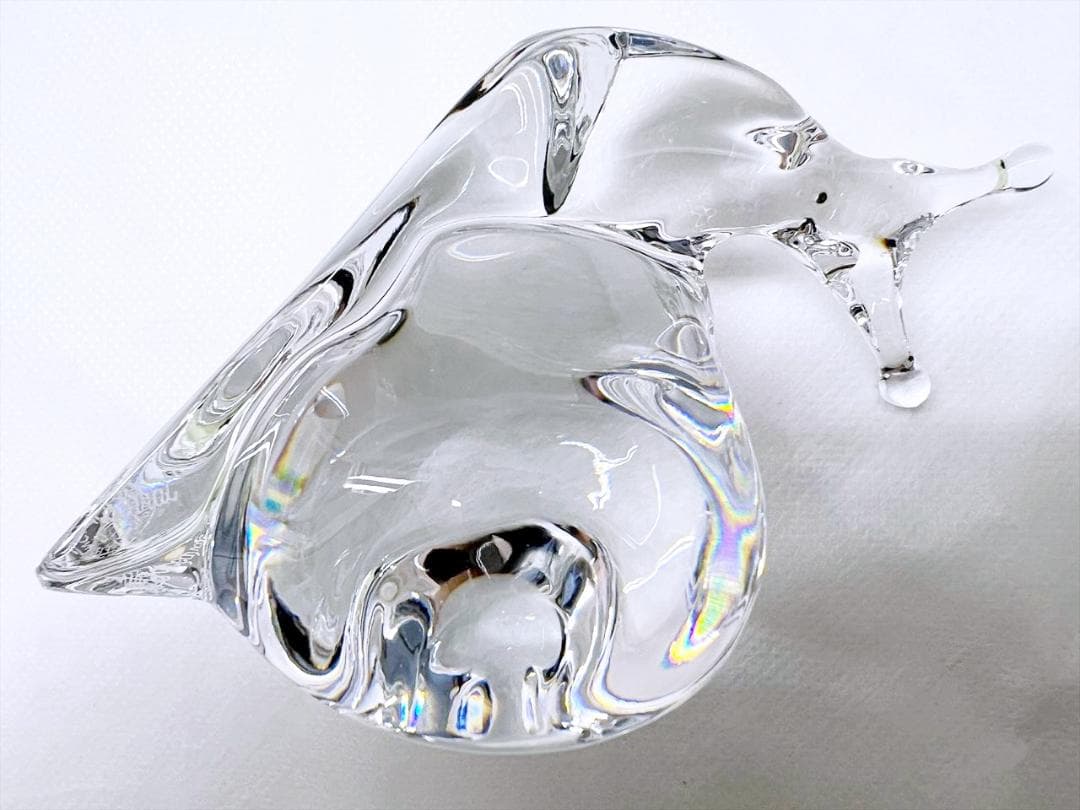 レア　未使用保管　バカラ　カタツムリ　フィギュリン　置物　クリスタル　縁起物