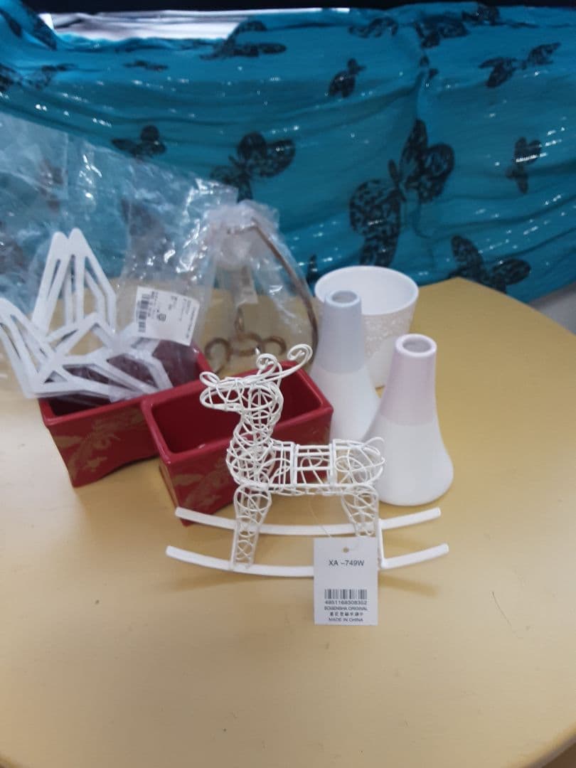 Clay.,東京堂フラワーアレンジ用花器+お正月飾り材料