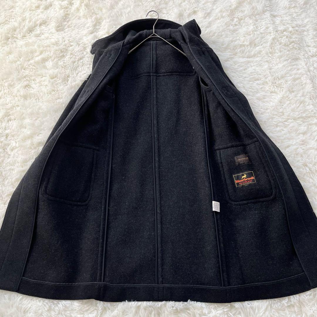 【トゥモローランドコレクション】ダッフルコート ロング フード　チャコールグレー