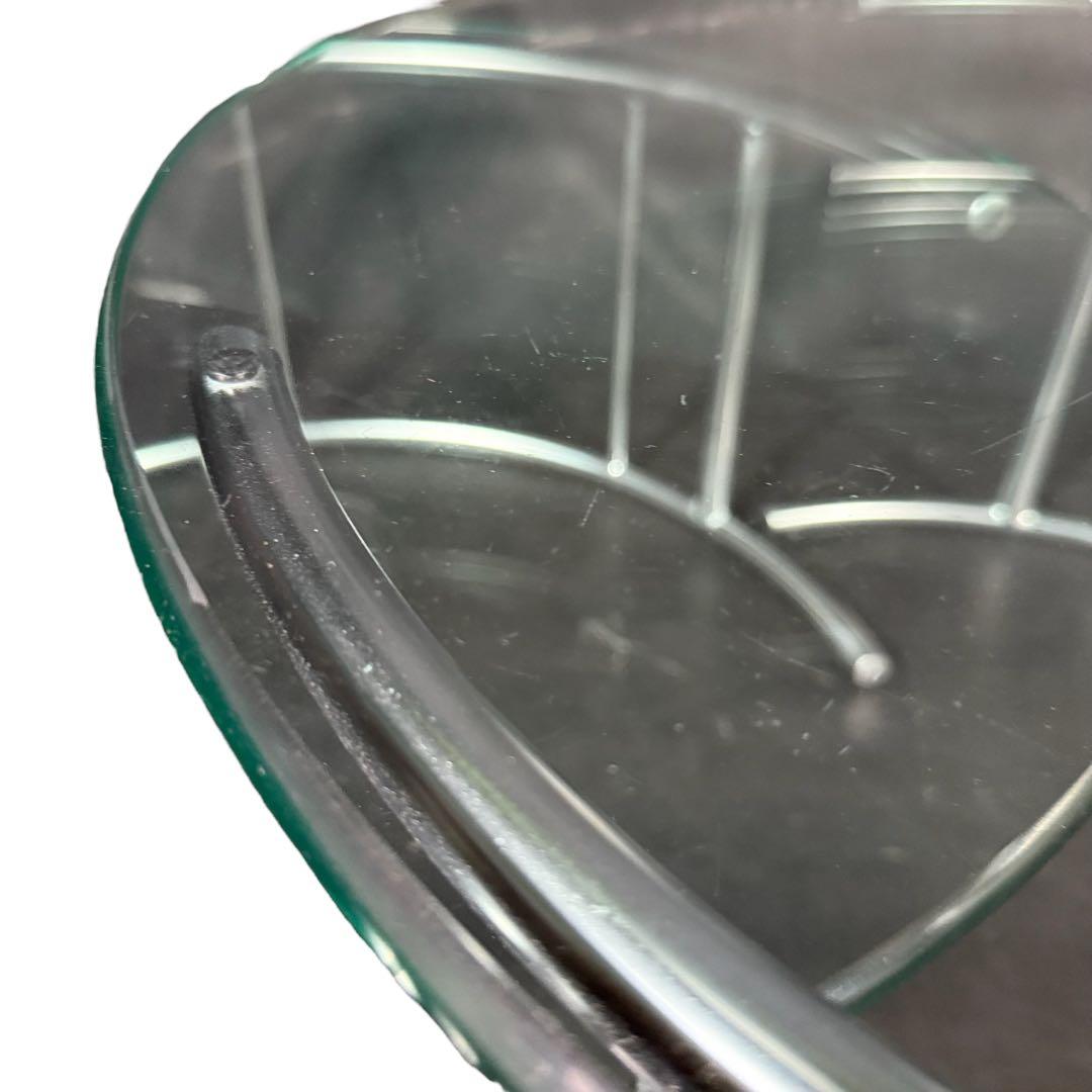 HR644 HUKLA 円形ガラスセンターテーブル　2個セット