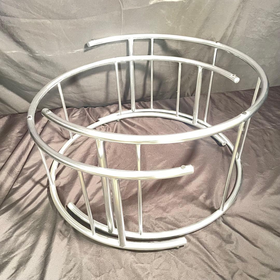 HR644 HUKLA 円形ガラスセンターテーブル　2個セット