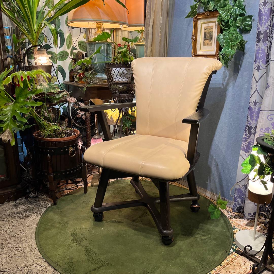 Sale L ２　ナガノ　クラッシックキャスター付　３６０度回転　　アームチェア