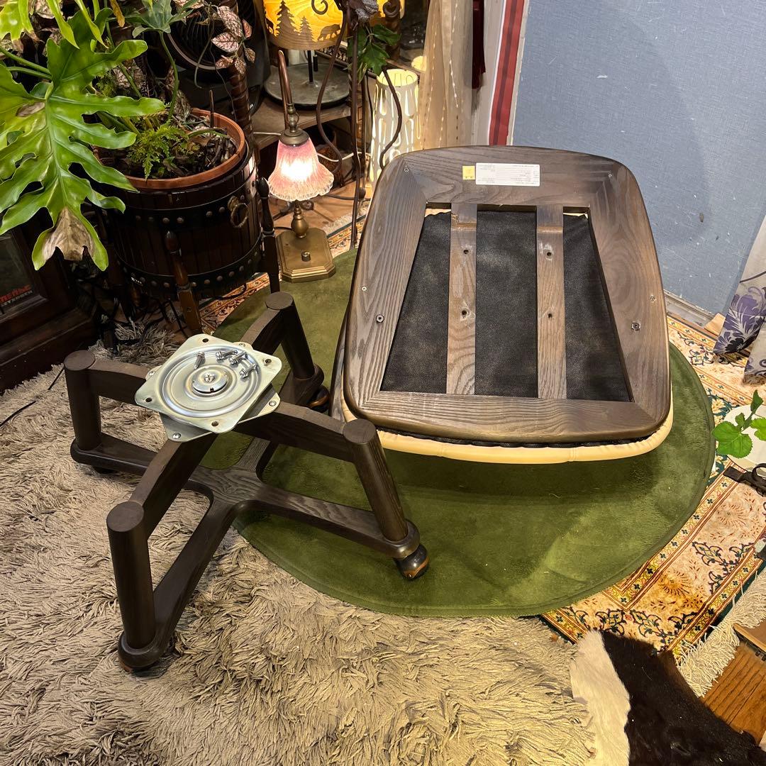 Sale L ２　ナガノ　クラッシックキャスター付　３６０度回転　　アームチェア