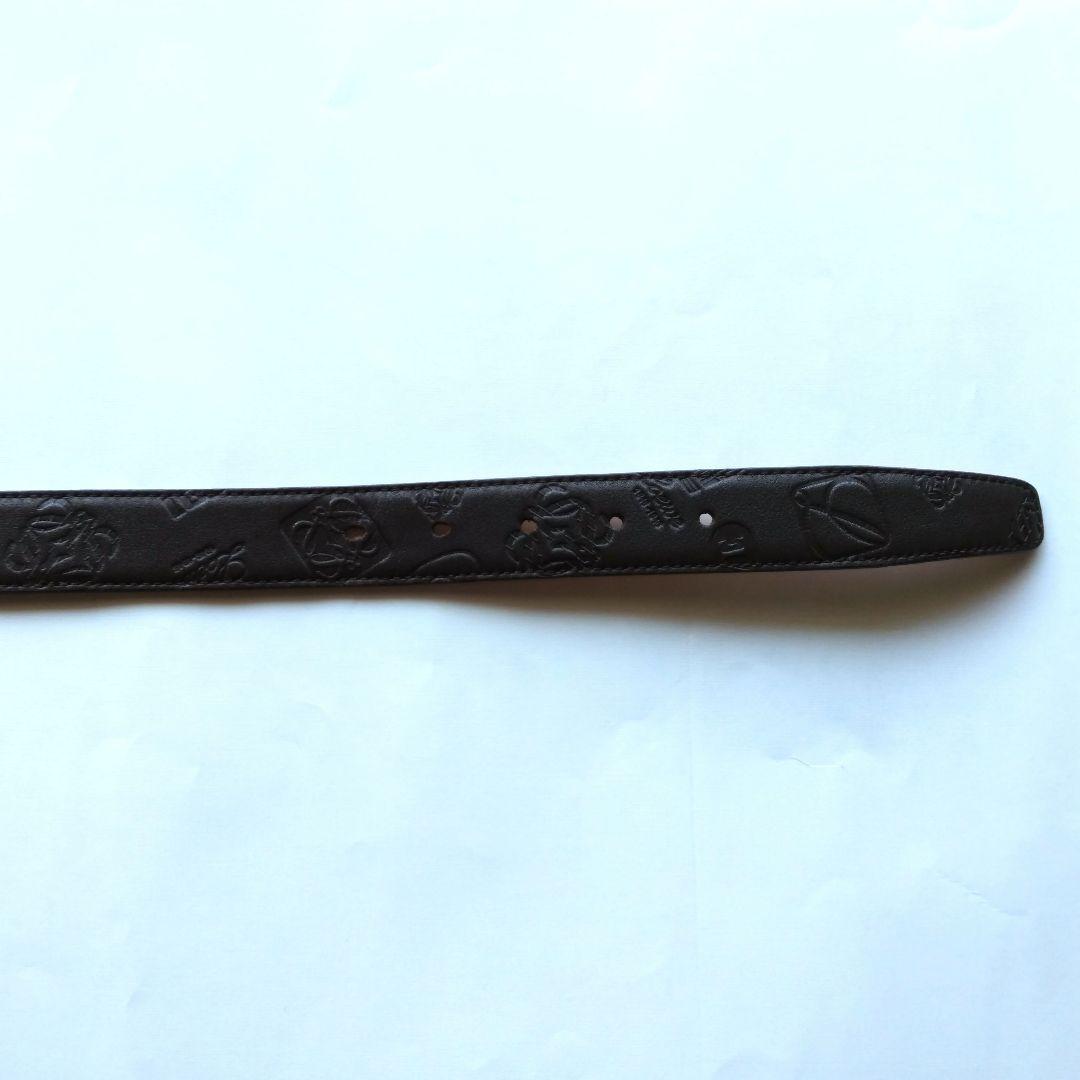 【希少】ロエベ LOEWE アナグラム 金ロゴバックル　ブラウンレザーベルト