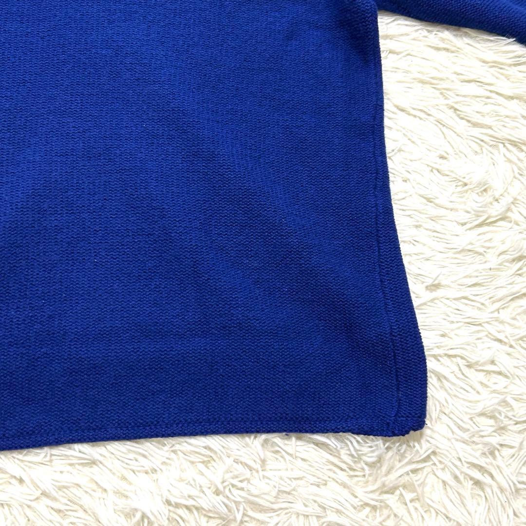 希少　ジョルジオアルマーニ　カーディガン　52 ブルー系　ジップアップ　ニット