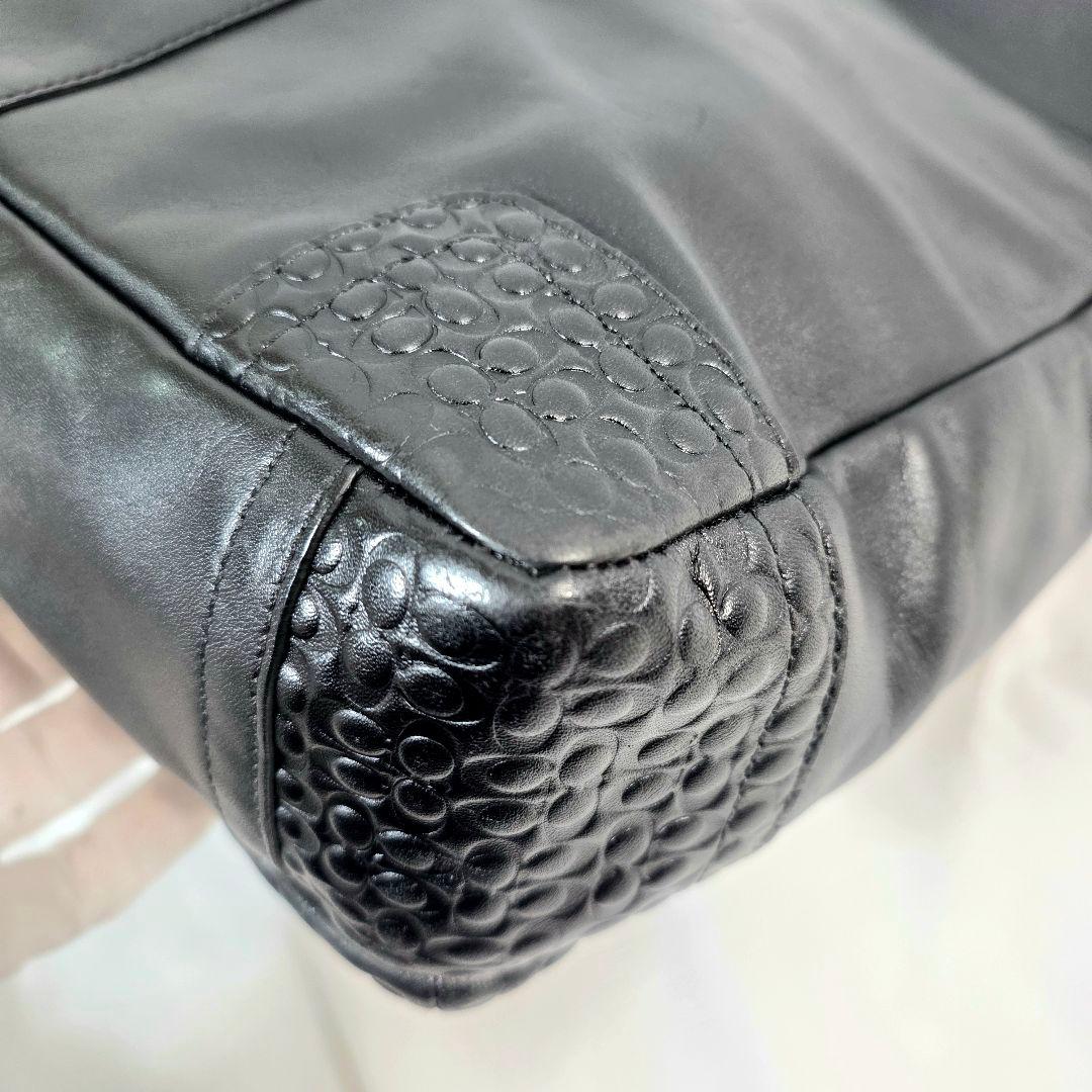 美品 コーチ メッセンジャー ショルダー レザー F74386