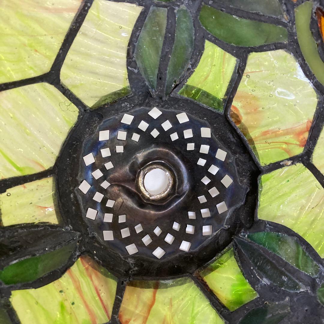 f307-19 ステンドグラスランプ　ぶどう　アンティーク　インテリア