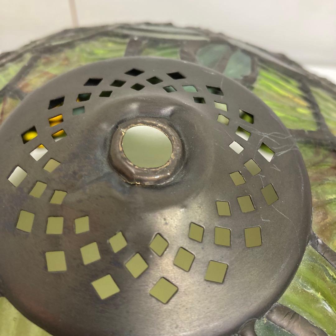 f307-19 ステンドグラスランプ　ぶどう　アンティーク　インテリア