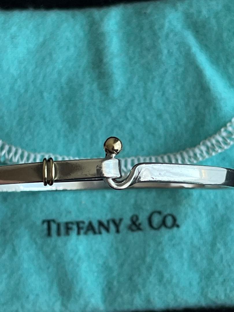ティファニー TIFFANY フックアンドアイ バングル SV YG コンビ