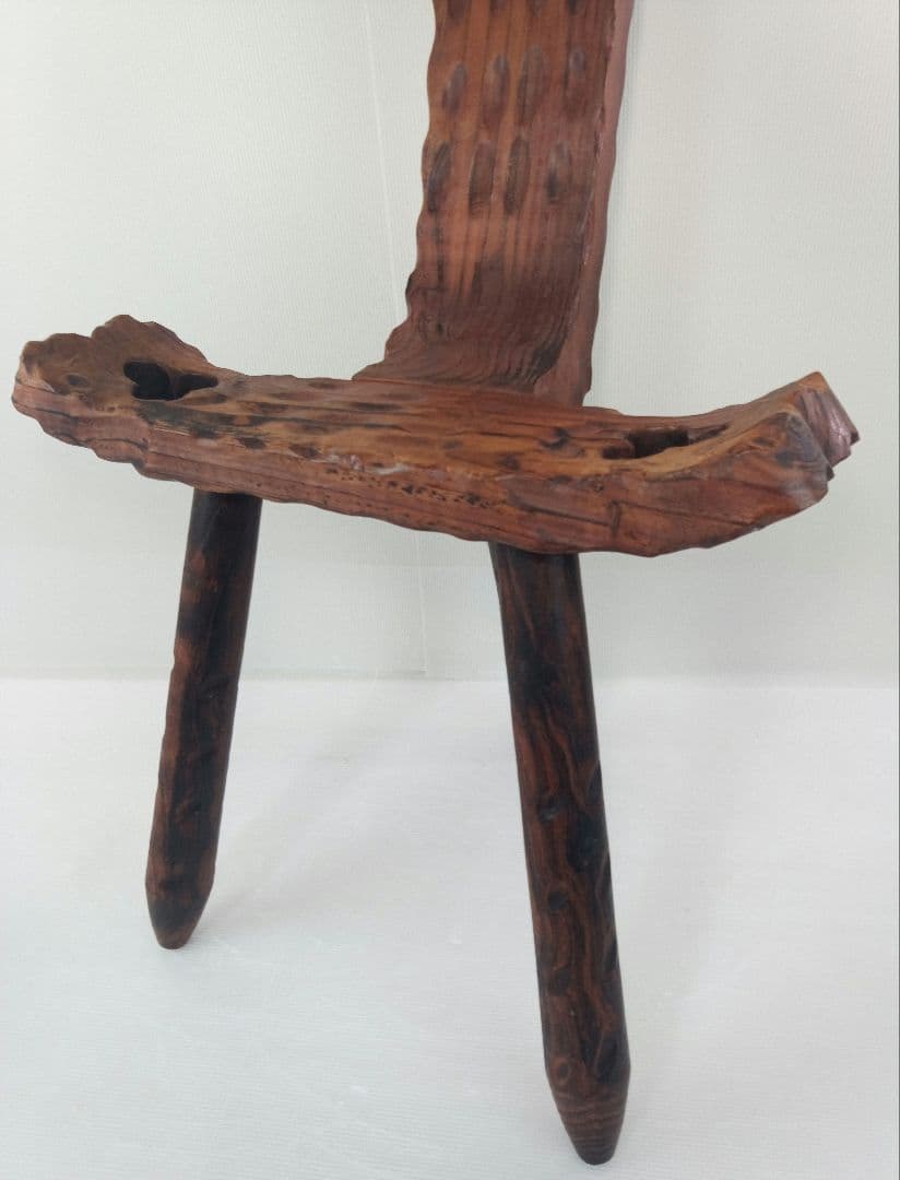 【2脚セット】シェファードチェア 木製椅子 三本足 アンティーク *W65W66