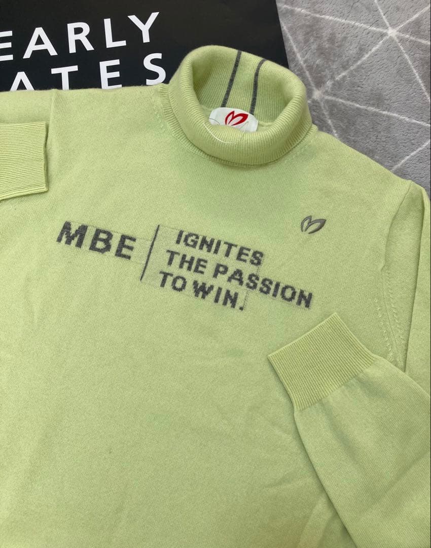 新品 パーリーゲイツ マスターバニー カシミヤ100％ ニット (6)LL/黄