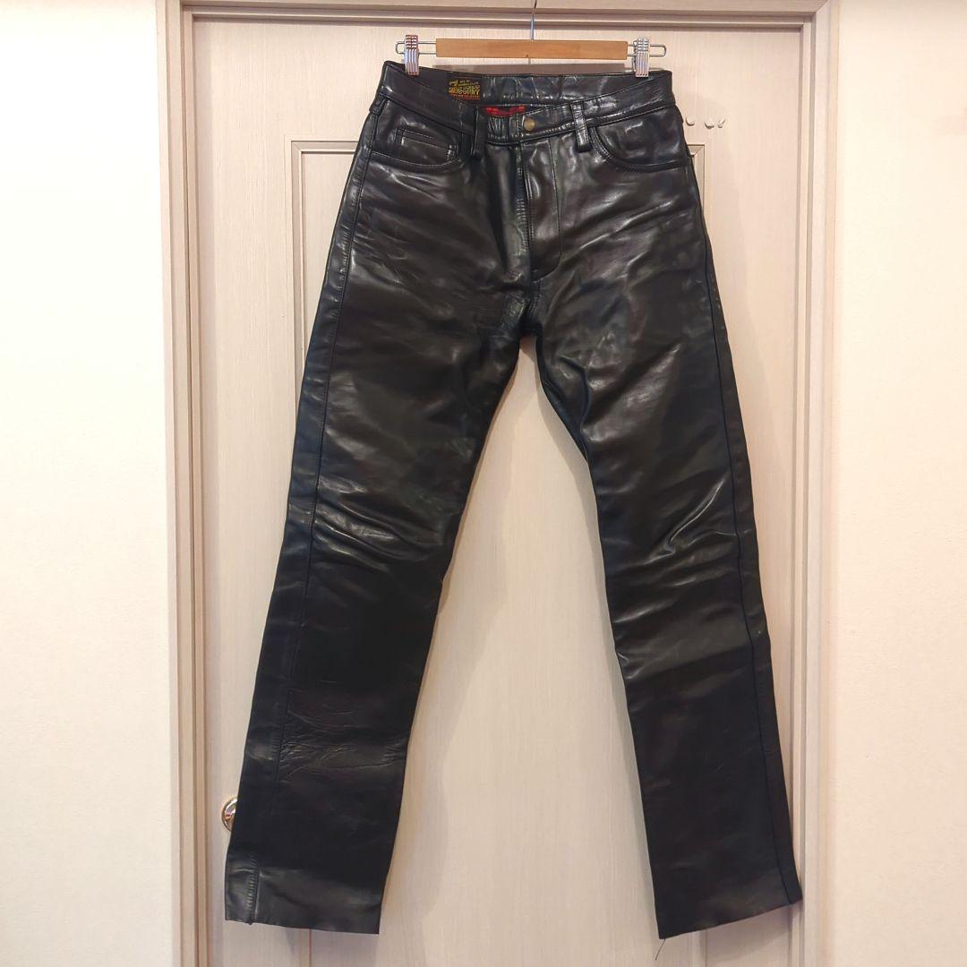 JOHNBULL HIDE-STUFF 馬革パンツ 黒 30 ロック系 バイク系